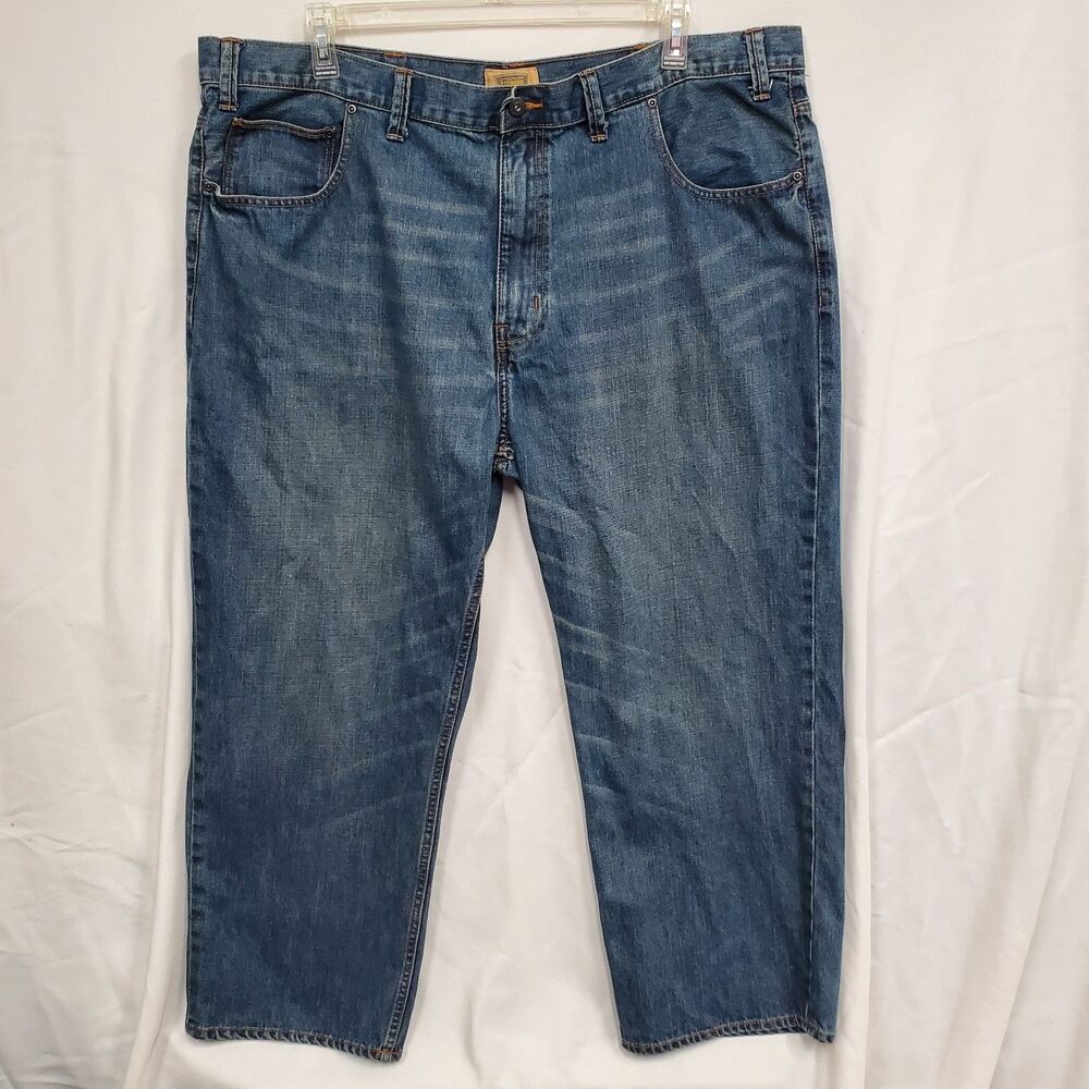 Foundry Supply Co Jeans Mens 46x29 Blue Cotton Denim Straight Leg Baggy Workwear